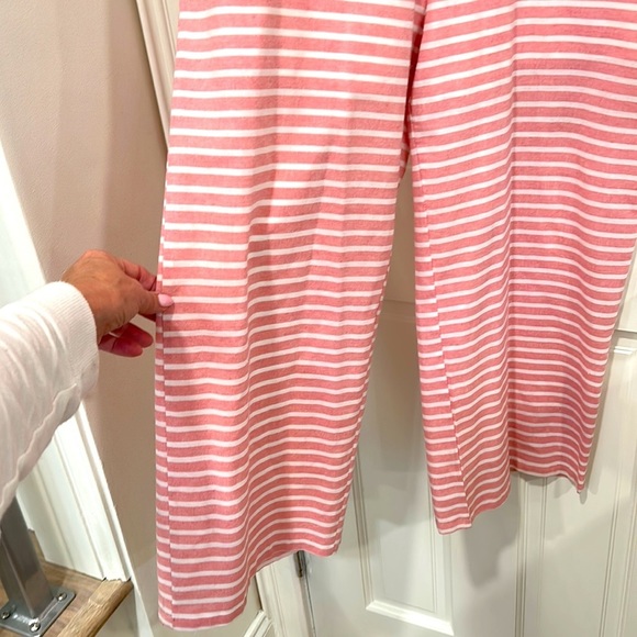 Prettygarden Pink Striped Cropped Jumpsuit with Halter Neck w/ Pockets XS/S - Picture 2 of 7